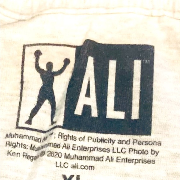 Muhammed Ali the Greatest of All Time Tee sz XL Gray T-Shirt Boxer - Picture 3 of 5